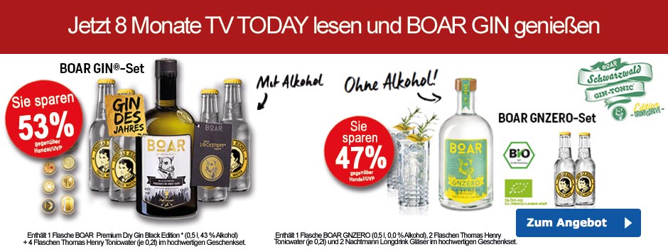 TV TODAY - BOAR Gin-Tonic Geschenkpaket