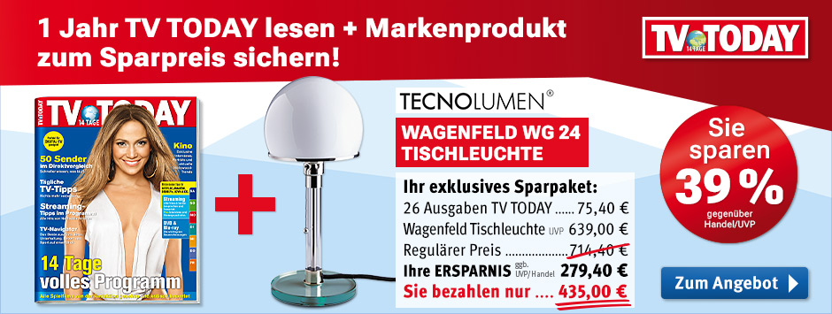 TV Today - Wagenfeld Tischleuchte